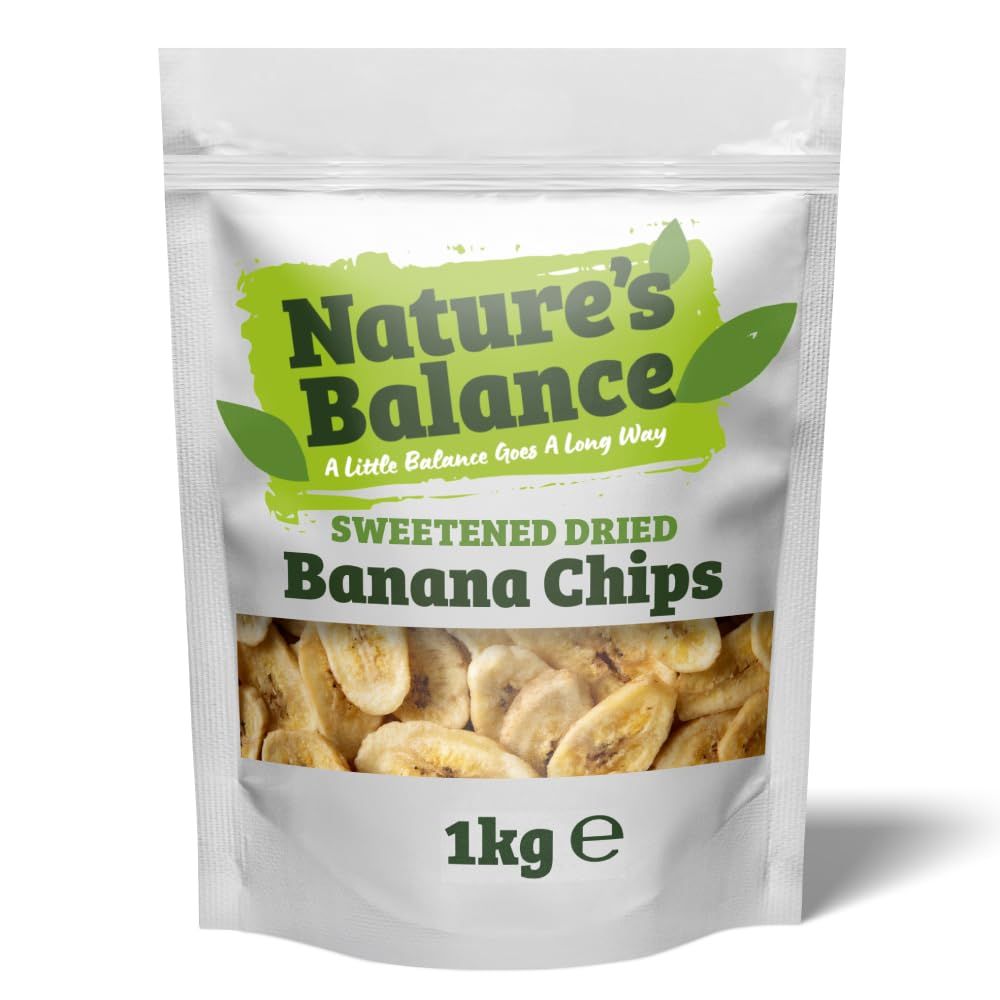 Nature's Balance Banana Chips 1kg Dried Banana Slices Natural Sweetened Crunchy Snack