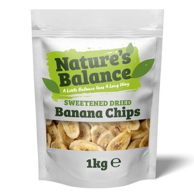 Nature's Balance Banana Chips 1kg Dried Banana Slices Natural Sweetened Crunchy Snack