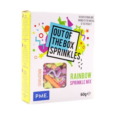 PME Out of the Box Sprinkles Themed Sugar Decorations 60g - Rainbow Mix