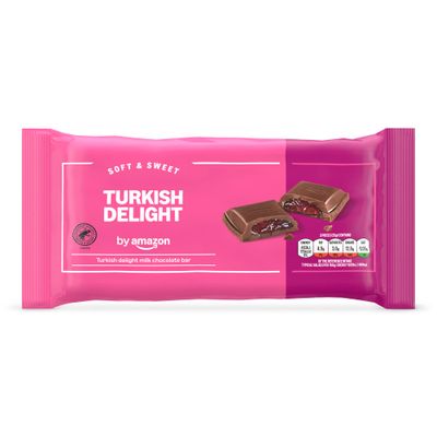 by Amazon Turkish Delight Milk Chocolate Bar, 150g
