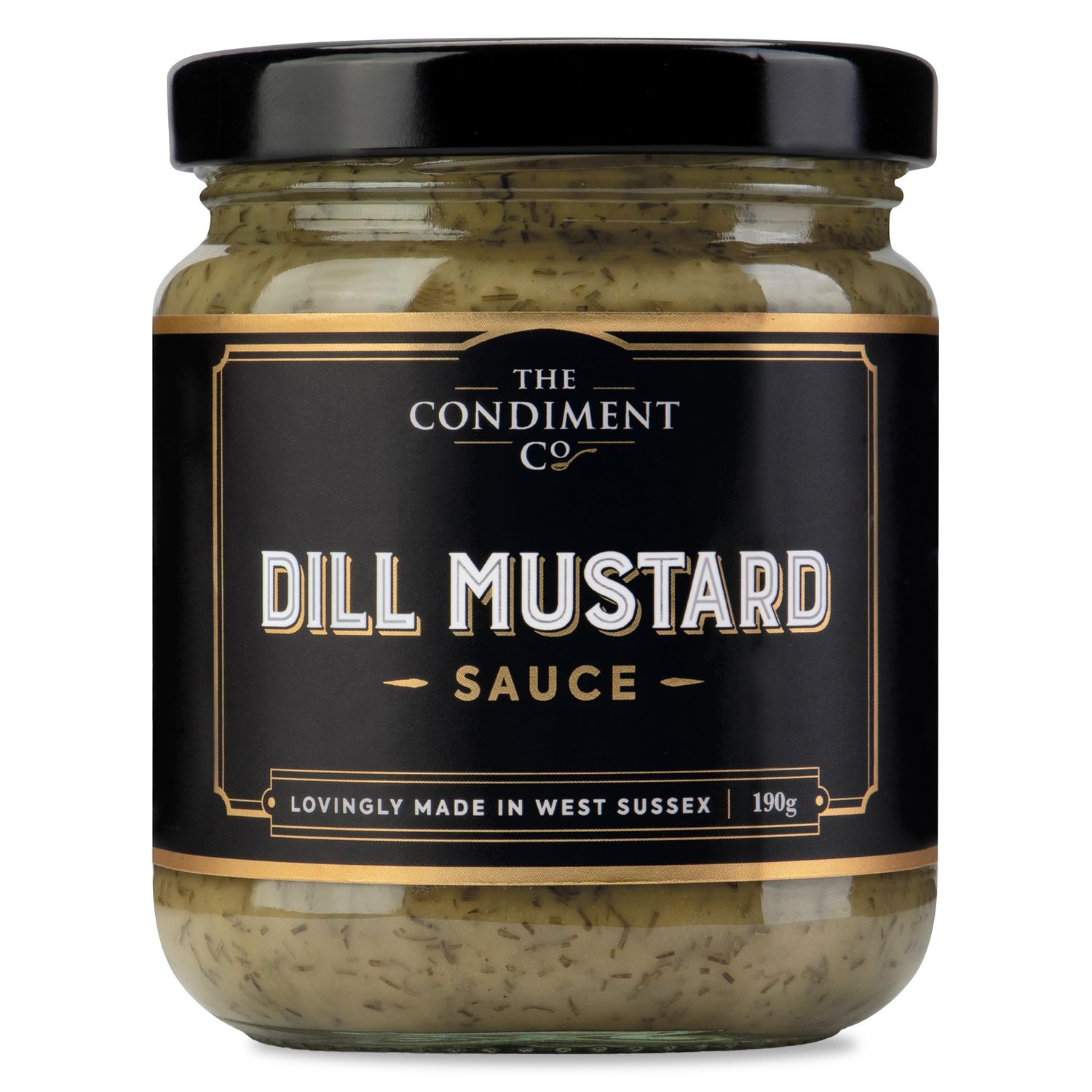 The Condiment Company Dill Mustard 190g, Mustard Sauce for Fish, Sandwiches, Dressings &amp; Dips, Vegan Dill Sauce for Salmon