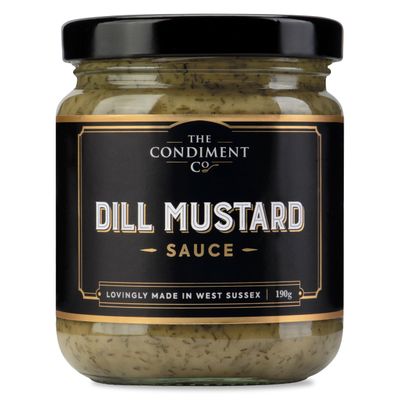 The Condiment Company Dill Mustard 190g, Mustard Sauce for Fish, Sandwiches, Dressings &amp; Dips, Vegan Dill Sauce for Salmon