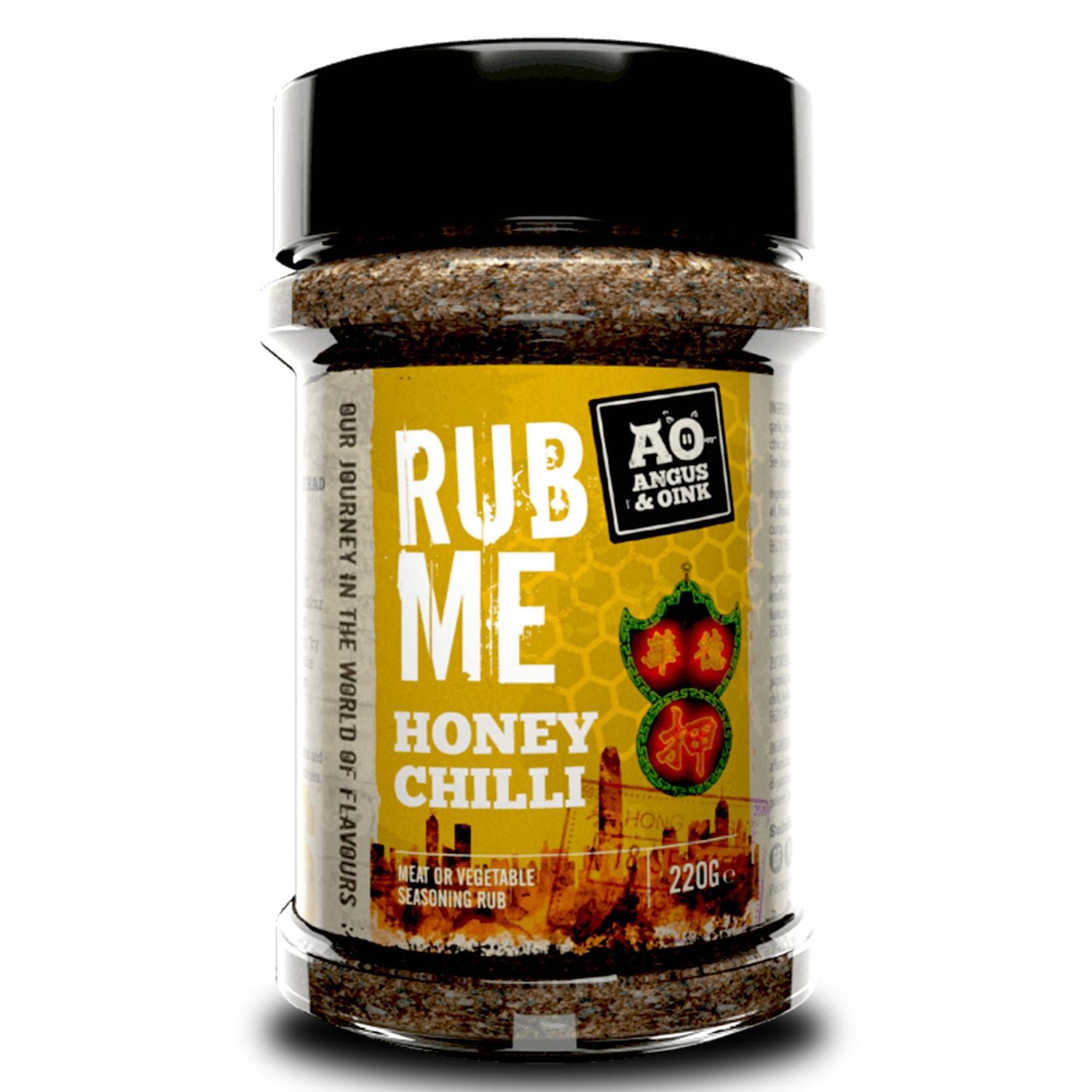 Angus &amp; Oink Honey Chilli Seasoning Sweet &amp; Spicy Perfect for Chicken &amp; Pork Authentic Chinese Flavour Gluten-Free &amp; Vegetarian Oven, Air Fryer &amp; BBQ 220g