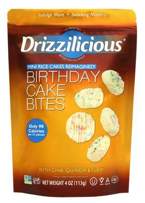 Drizzilicious Birthday Cake Mini Rice Cakes with White Chocolaty Drizzle 113g
