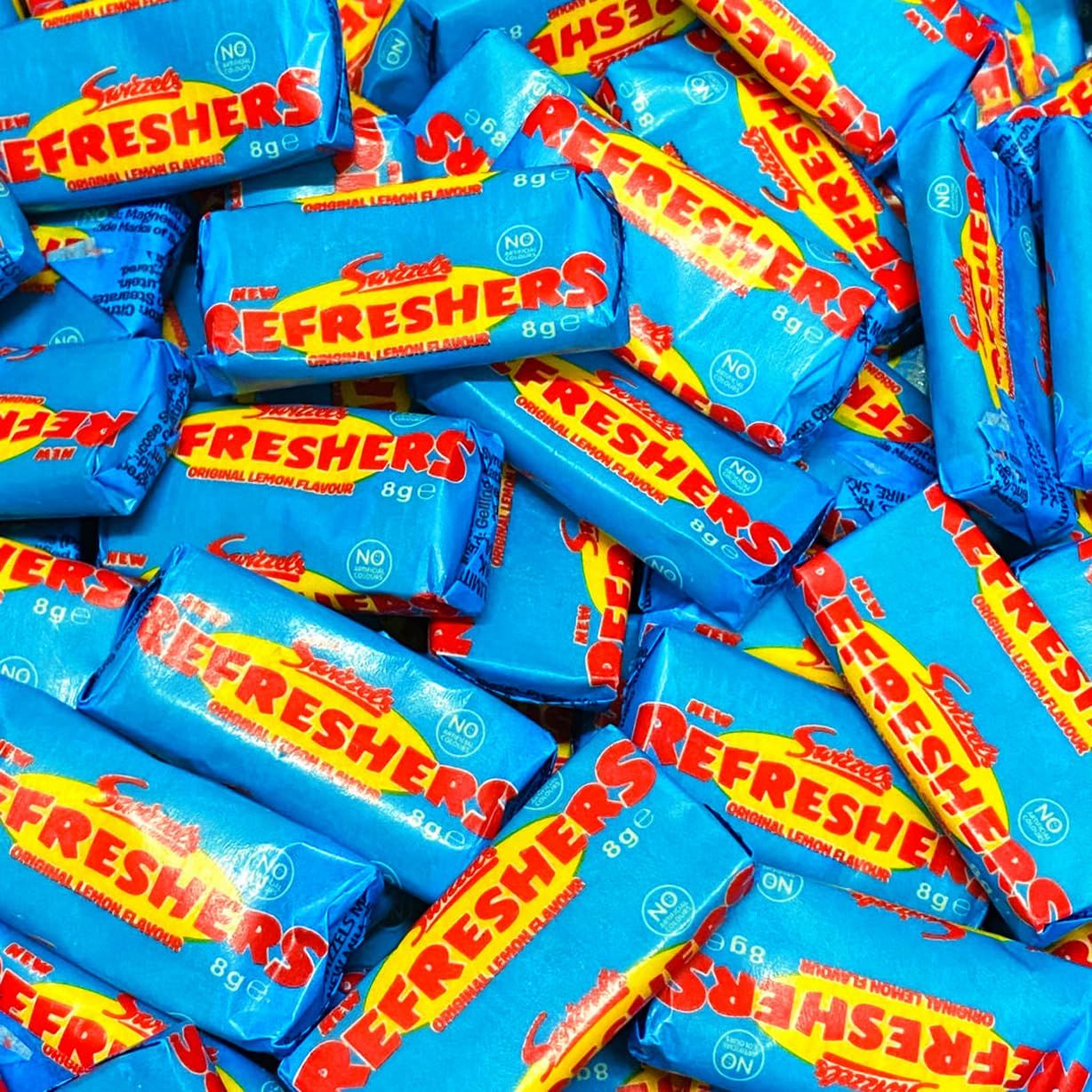 50 Refreshers Chews Sweets 50 Pack Bulk Bag Assorted Sweet Pick and Mix for Parties, Gifts, and Sharing.