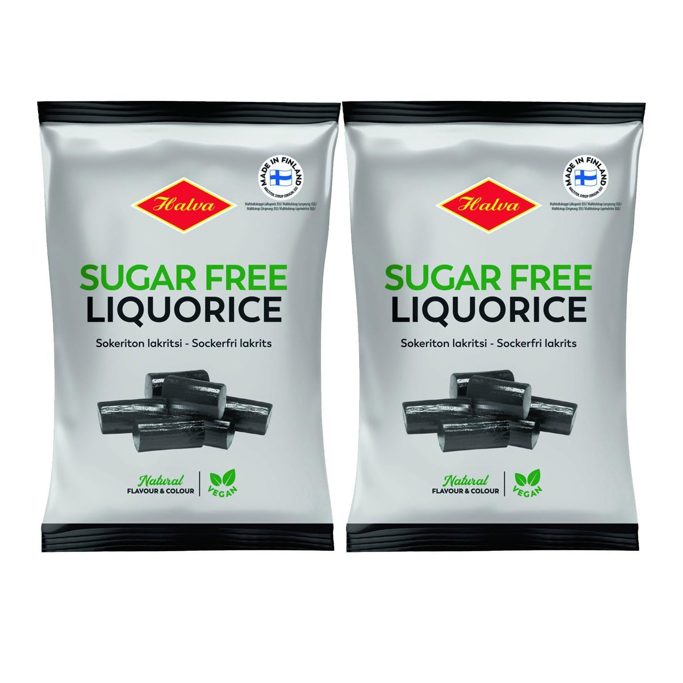 Halva Sugar Free Liquorice 2 Packs of 90g