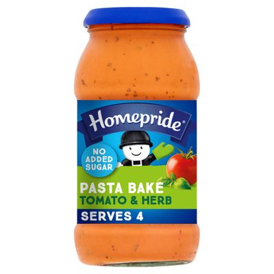 Homepride No Added Sugar Creamy Tomato &amp; Herb Pasta Bake Sauce, 485 g Jar (Pack of 1)