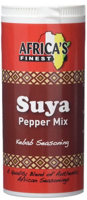 Africa s Finest Suya Pepper Mix 100 g (Pack of 6), Authentic African Spice Blend with Chilli, Ginger, Coriander, Rosemary & Nutmeg, Ideal Seasoning for Grilling, Roasting & Everyday Cooking