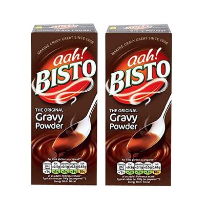 Bisto The Original Gravy Powder 200g Pack of 2 Low Sugar Low Fat Meat Veg Sauce Savoury Seasoning Sunday Roast Meal Dinner with Welari Thank You Card (2pack) (400g)