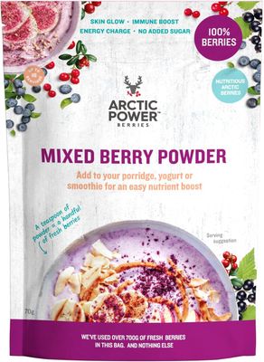 Arctic Power Berries Mixed Berry Powder 70g, Nutrient rich wild-grown berries from Nordic forests, 100% Natural, Delicious nutrient boost for breakfast bowls, smoothies, porridge, yogurt - Vegan