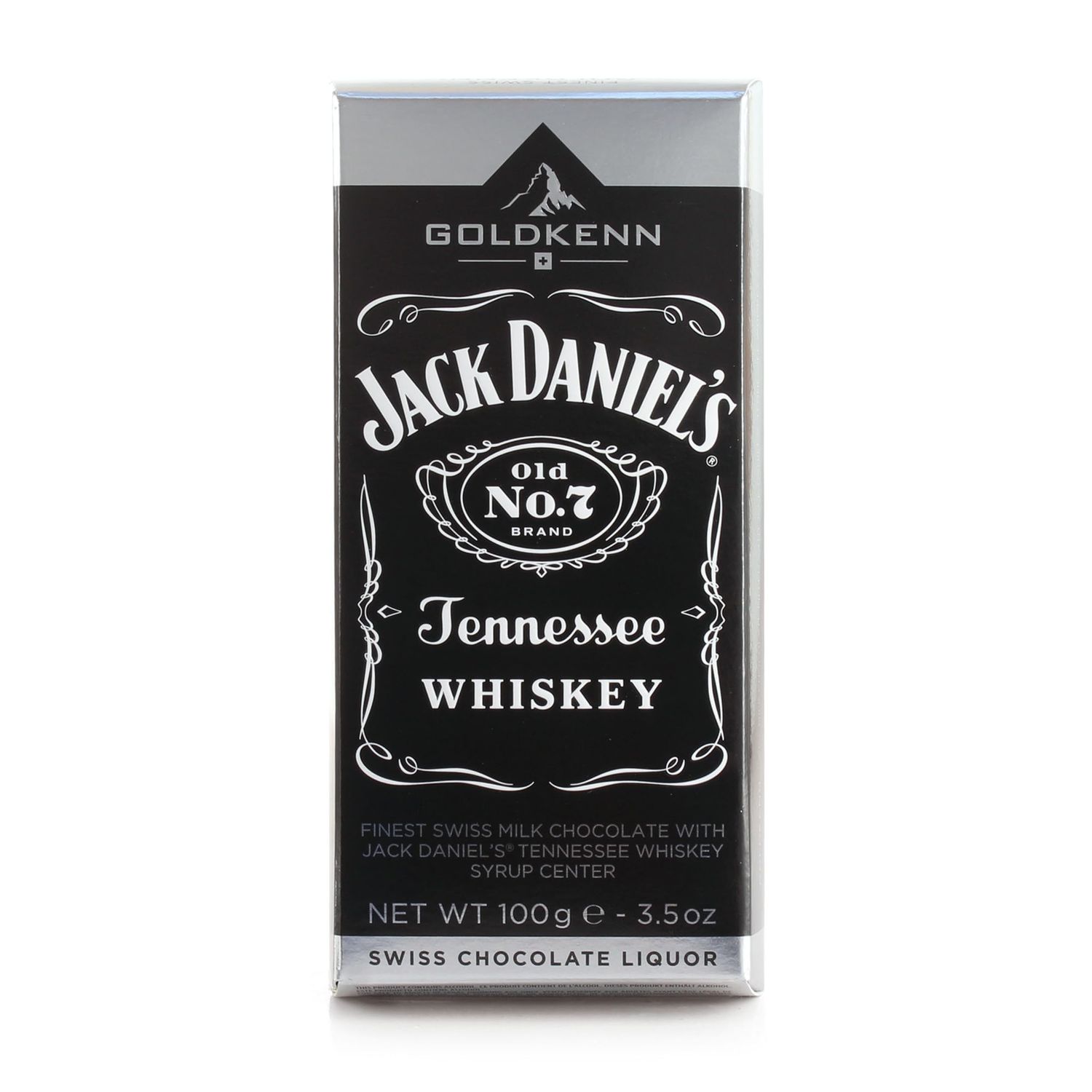 Jack Daniel's Swiss Milk Chocolate Liqueur Bars - 100g Goldkenn Chocolate Gourmet Whiskey Liquor Chocolates