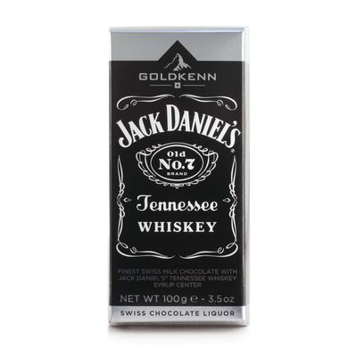 Jack Daniel's Swiss Milk Chocolate Liqueur Bars - 100g Goldkenn Chocolate Gourmet Whiskey Liquor Chocolates