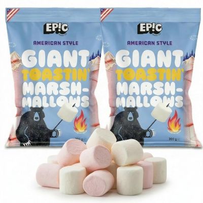 American-Style Toastin Mallows - Soft, Fluffy Marshmallows Perfect for Roasting (Almond)