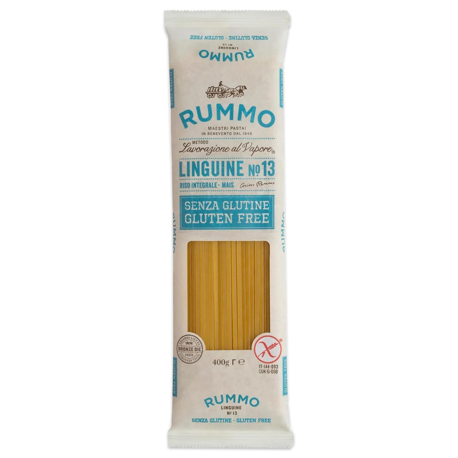 Rummo Gluten Free Linguine No.13 - Premium Italian Long-Strand Pasta, Perfect for Luxurious Dishes, 400 g (Pack of 1)
