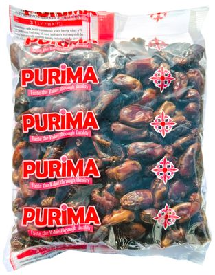 Pitted Dates 1Kg - Natural Raw Dried No Added Sugar Whole Sun Dry Sweet Fruit Dehydrated Unsweetened - Bulk Ready to Eat - Edible for Human - Snack Baking Cooking (Packaging May Vary) PURIMA