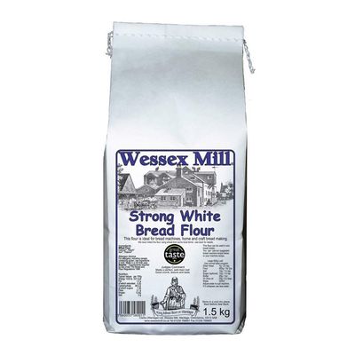 Wessex Mill Strong White Bread Flour - Premium Quality Flour for Bread Making, 5 x 1.5 kg