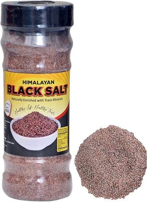 400G Himalayan Black Salt FINE l Kala Namak l Premium Quality lPerfect for Tofu, Indian Food Seasoning Spice Cooking, Salad,Chat,Vegan Friendly+84 Minerals 400G