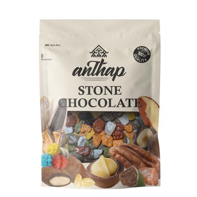 Anthap Stone Chocolate, Pebbles, Perfect with Coffee, Treats for Adults, Unique Shape, Colorful Candy Coating, Delicious Surprise, Ideal for Gifting & Sharing, 500g