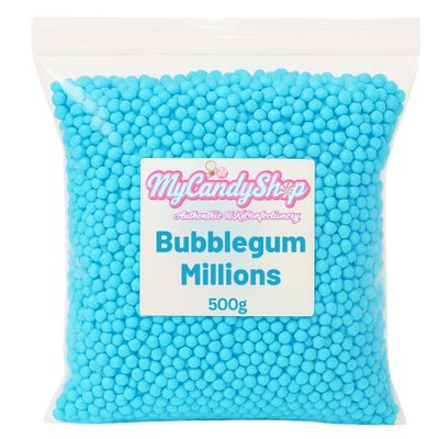 MyCandyShop Millions Sweets 500g - Tiny, Chewy Bubblegum Flavoured Treats for Kids and Adults - Vegetarian &amp; Vegan Sweets in Bulk Cheap