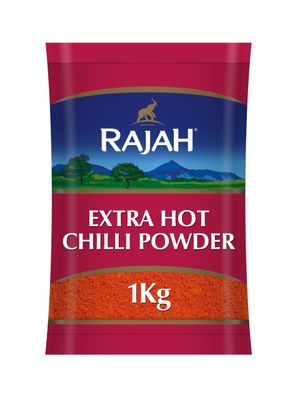 Rajah Spices Extra Hot Chilli Powder 1KG Chilli Powder Chili Powder Spicy Chili Spicey Chilli Indian Curry Chilli Madras Chilli Powder (1kg)