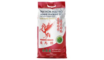 Pegasus Fragrant Rice 5 kg Extra Super Quality Aromatic Jasmine Rice Enhances Curries &amp; Seafood Dishes, Light Fluffy Texture, Essential for South-Eastern Cuisine
