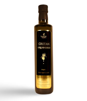 Cretan Liquid Gold Organic Extra Virgin Olive Oil from Crete Gourmet Chef Favourite Single-Estate Koroneiki Cold Extracted November Harvest - 500ml