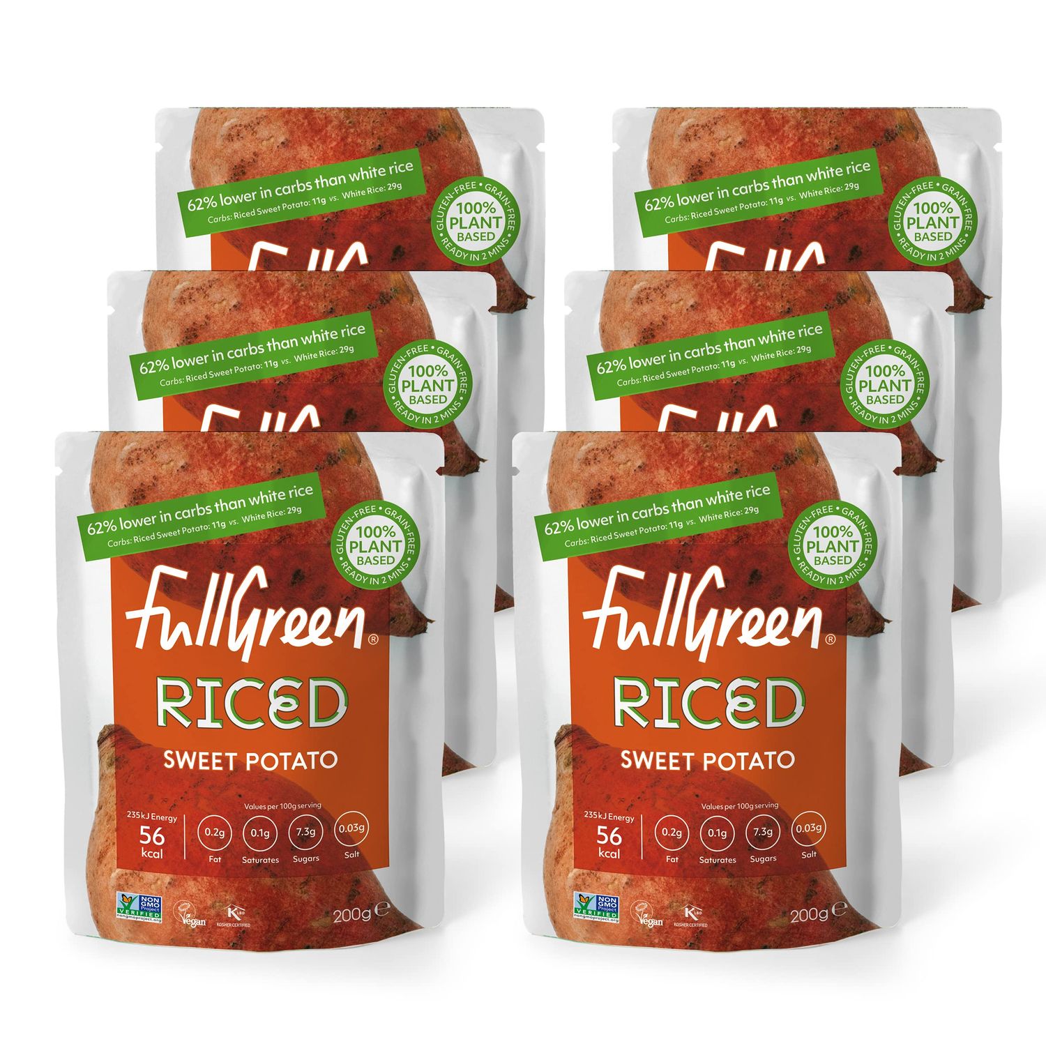 Fullgreen, Vegi Rice, Sweet Potato Rice (case of 6 Pouches)