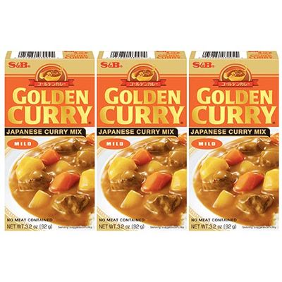 S&amp;B Japanese Golden Curry Mix Mild 92g - Pack of 3, by Food Sanctuary