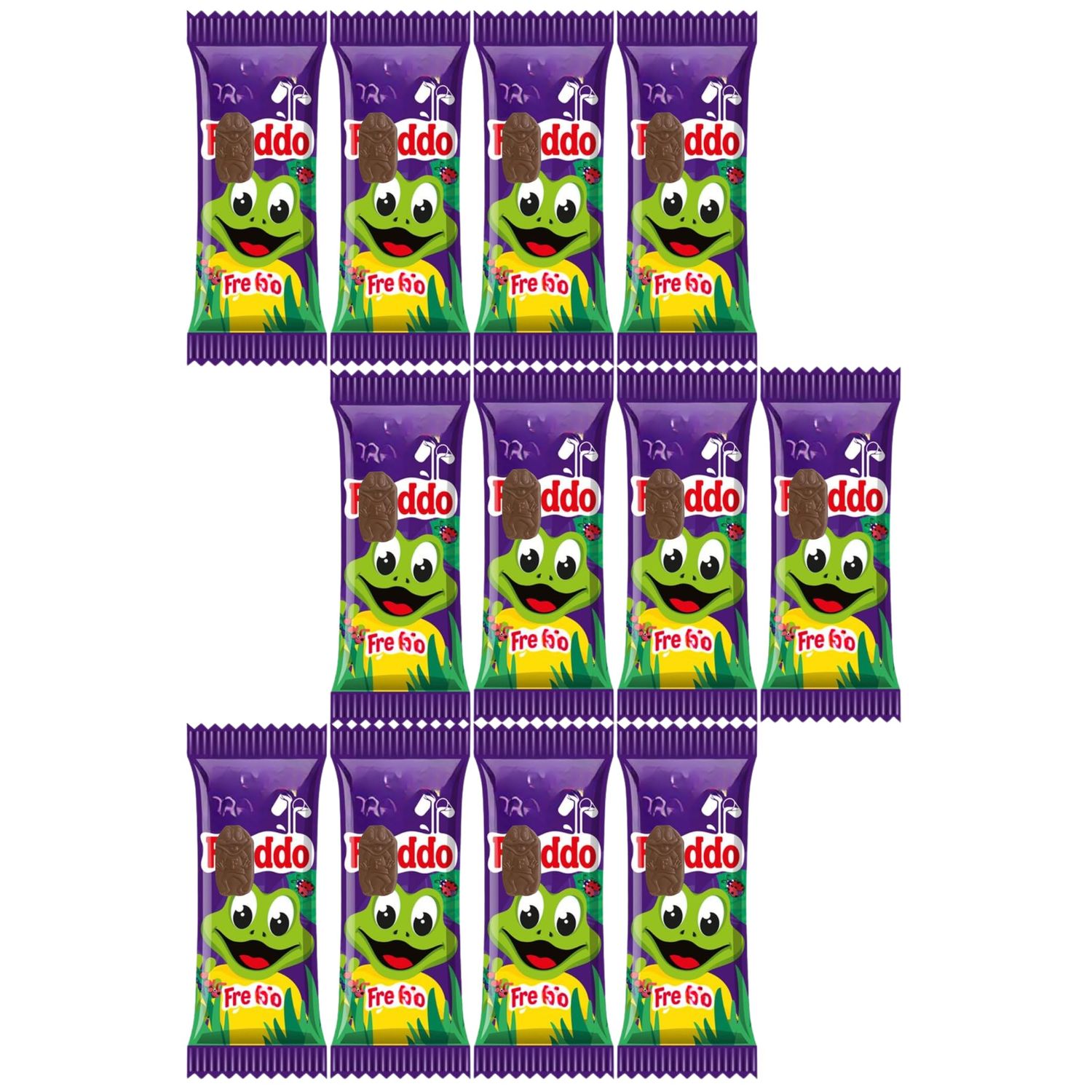 Chocolate Bars 12 Multipack - Fredo Frog Chocolate Bars 18g x 12 - Milk Chocolate Treats in a Fun-Sized Multipack, Ideal for Snacking, Gifting, and Sharing