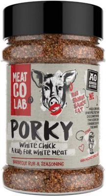 Angus & Oink Porky White Chick BBQ Rub The Perfect Rub for Pork or Chicken Used by Award-Winning Miss Piggy Barbecue Team Gluten-Free No Artificial Colors, Flavors or Preservatives 230g
