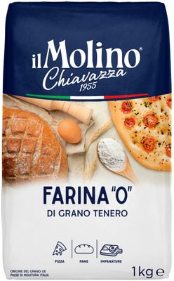 il Molino Chiavazza Type '0' Soft Wheat Flour 1kg Italian Type 0 Strong Bread Flour Multipurpose Flour Ideal for Breads, Pizza &amp; Focaccia