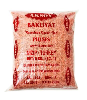 Aksoy Canadian Red Split Lentils 5KG Natural, High in Fiber and Protein Ideal for Soups, Main Dishes, and More Easy to Cook and Perfect for Every Meal