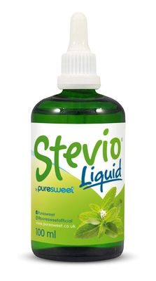 Stevio® Stevia Liquid Drops 100ml, Pure Stevia, 100% Natural, Zero Calorie Sweetener, Diabetic and Keto Friendly, Glass Bottle.