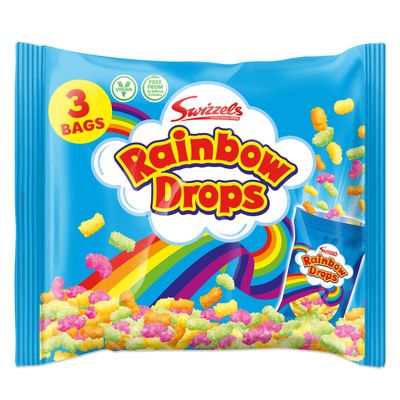 Swizzels Rainbow Drops Multibag - A Delicious Assortment of Fruity Candy Treats in a Convenient Multipack