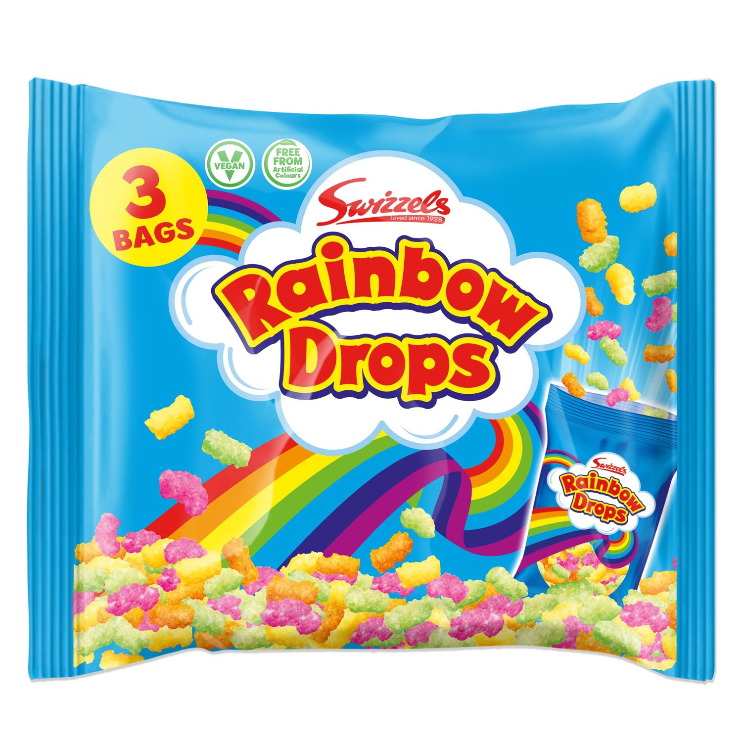 Swizzels Rainbow Drops Multibag - A Delicious Assortment of Fruity Candy Treats in a Convenient Multipack