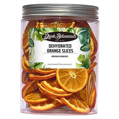 Dehydrated Dried Orange Slices Wheels 55 + Servings Approx 100% Natural For Cocktails, Wreath Making, Tea, Cakes, Decoration Dried Orange For Cocktails PET Jar 5.29 oz 150 Grams