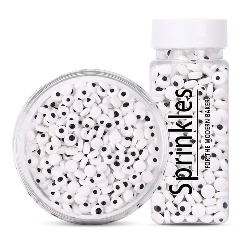 Candy Eyeballs Eyes Cake Cupcake Toppers Cookie Decorations Edible Dessert Sprinkles for Halloween Christmas Cake Cupcakes Decoration (Small)
