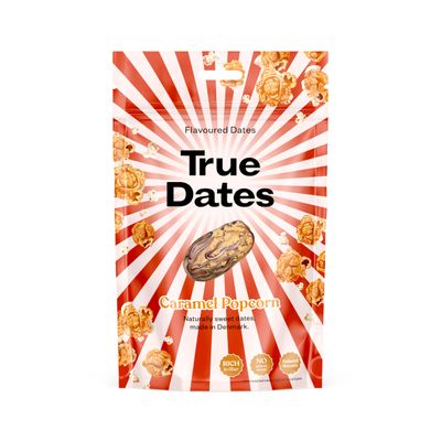 True Dates - CARAMEL POPCORN naturally flavored dates 100 g