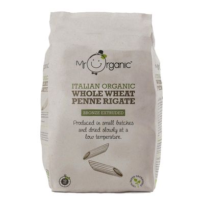 Mr Organic - Organic Whole Wheat Penne 500g - Non GMO &amp; Preservative Free - Vegan - Made in Italy