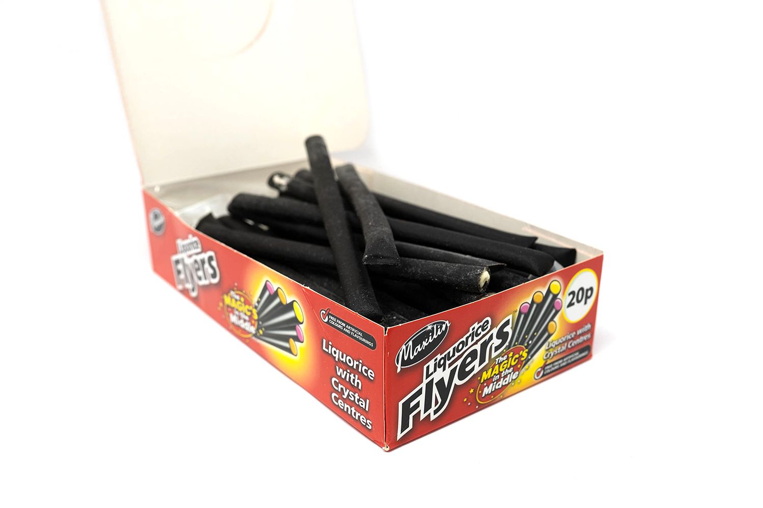 FLYERS Liquorice with Fruit Crystal Centre 60 Pieces