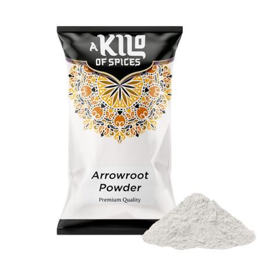 A Kilo of Spices Premium Arrowroot Powder 1 Kg - Finely Ground Arrowroot Flour for Cooking & Skincare, Gluten-Free - Natural Thickener & Skin Soother
