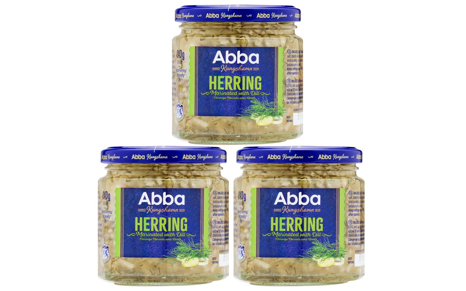 ScandiKitchen Abba Dillsill Herring in Dill Marinade, 3 Pack of 240 G