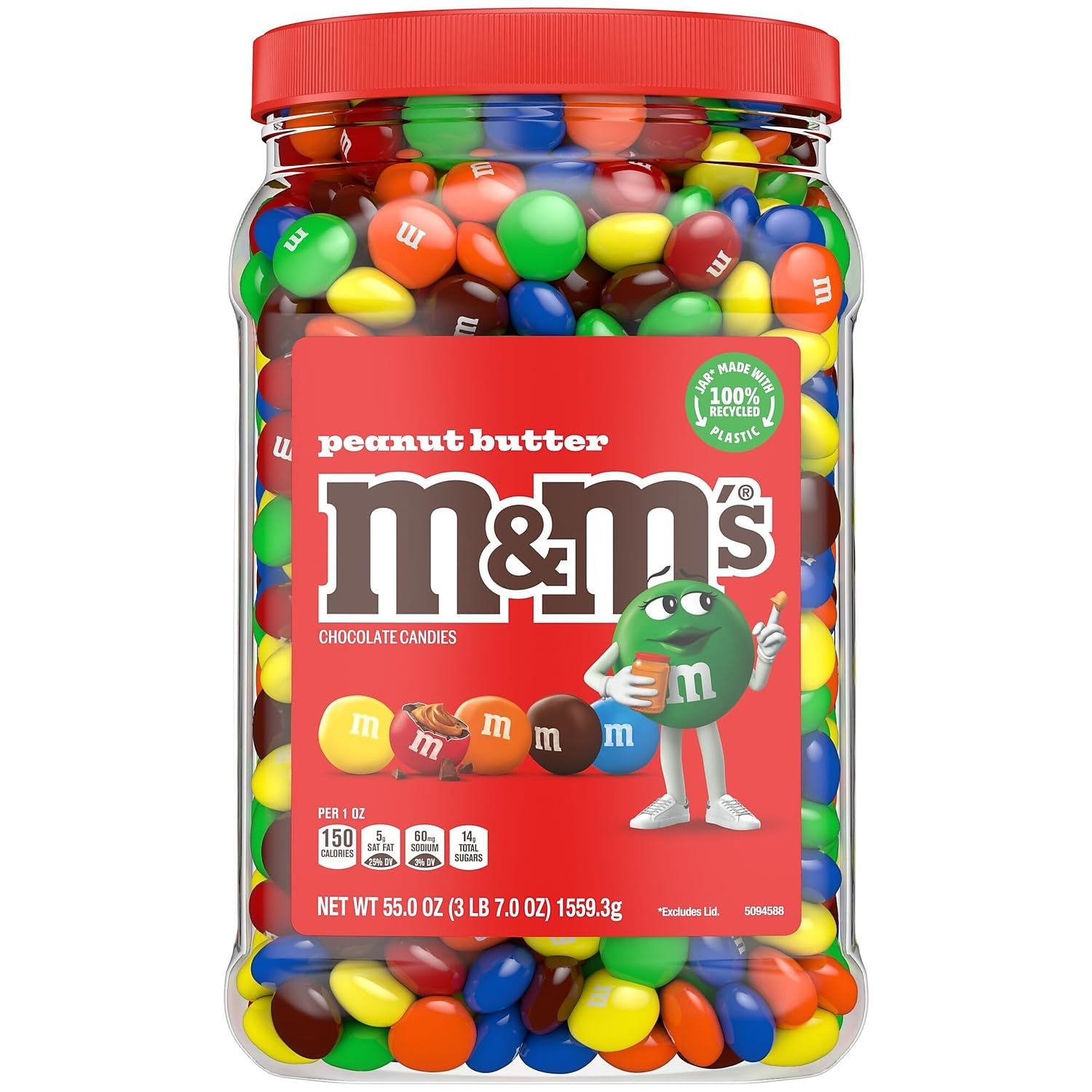M&amp;M'S Peanut Butter - Peanut Butter Chocolate Candy USA, 55 oz - 1.559 kg