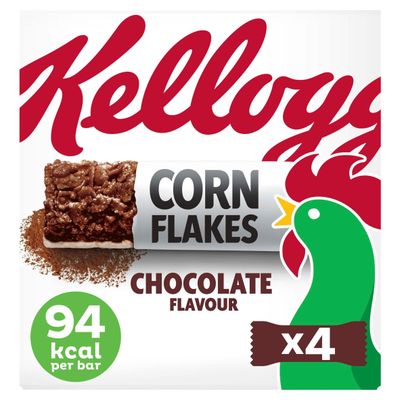 Kellogg's Corn Flakes Chocolate cereal and milk snack bars 4 x 24g