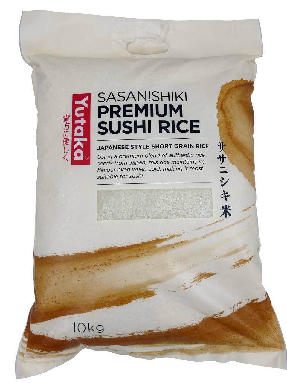 Yutaka - Sasanishiki Super Premium Short Grain Rice, 10kg - Japanese-Style Rice for Sushi &amp; Onigiri - Allergen-Free, Light Texture, Fluffy Finish - Ideal for Traditional Japanese Dishes