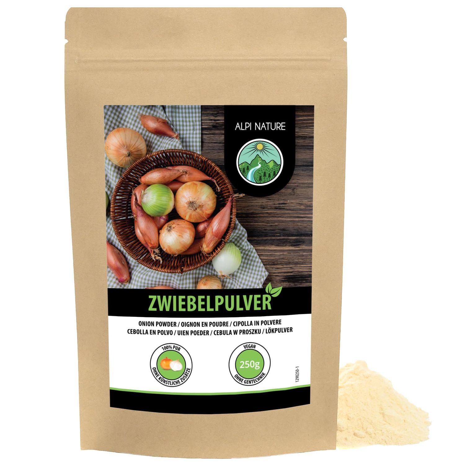 Alpi Nature Onion Powder 250g 8.8 oz, Ground Dehydrated Onions, Onion Powder for Cooking