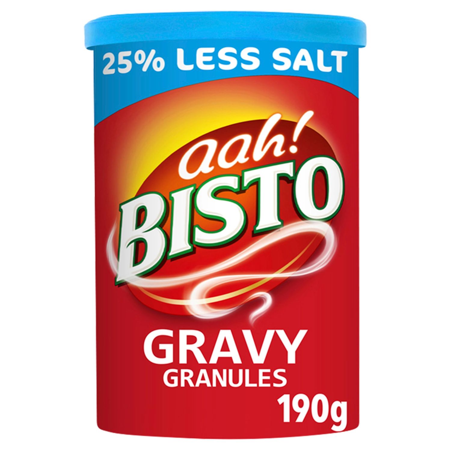 Bisto Reduced Salt Beef Gravy Granules, Great with Beef 190 g Drum (Pack of 1)