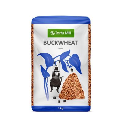 Tartu Mill Roasted Buckwheat Groats 1kg - Premium Kasha, Gluten-Free, Rich Nutty Flavor, Easy to Cook, Plant-Based Superfood, Non-GMO