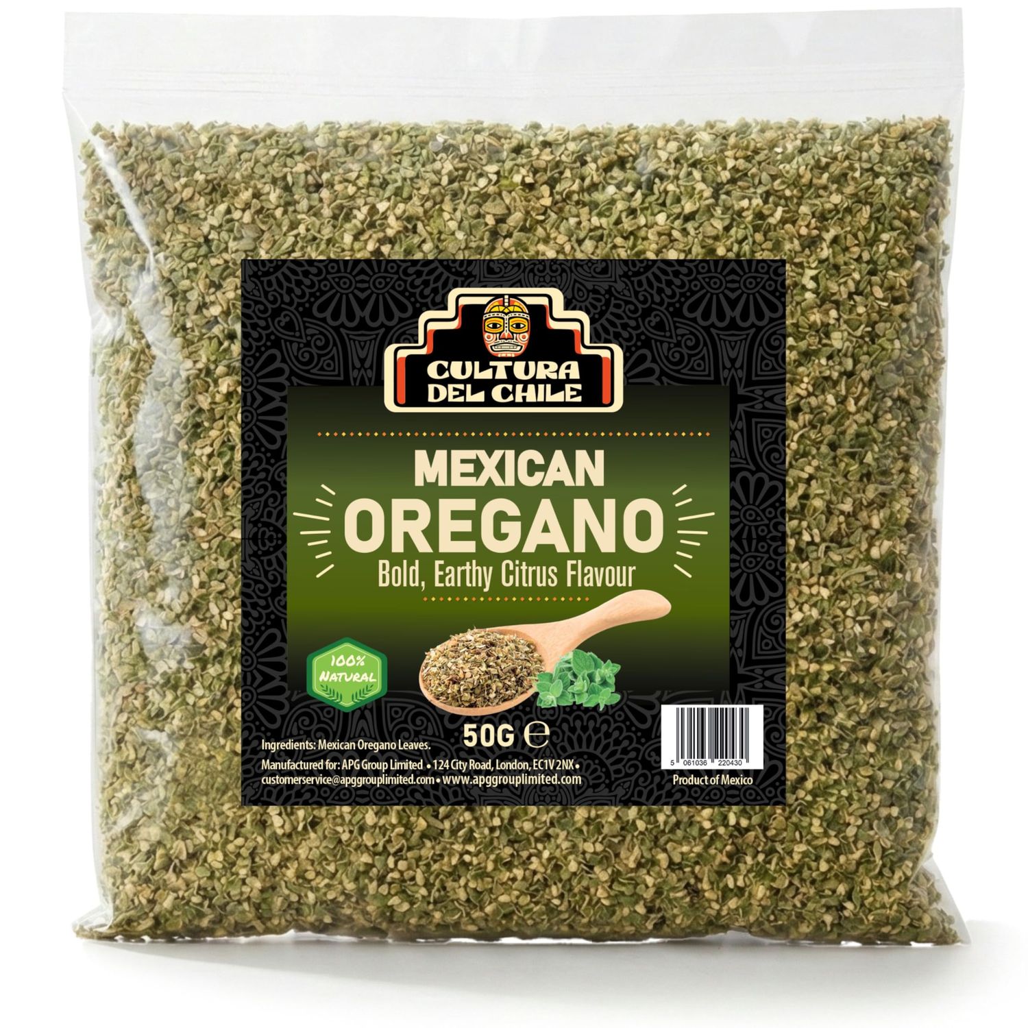 Mexican Oregano 50g by Cultura Del Chile. Authentic Bold Citrus-Earthy Flavour. Premium Dried Oregano Leaves Ideal for Mexican &amp; Latin Cooking, Marinades, Sauces &amp; Spice Blends