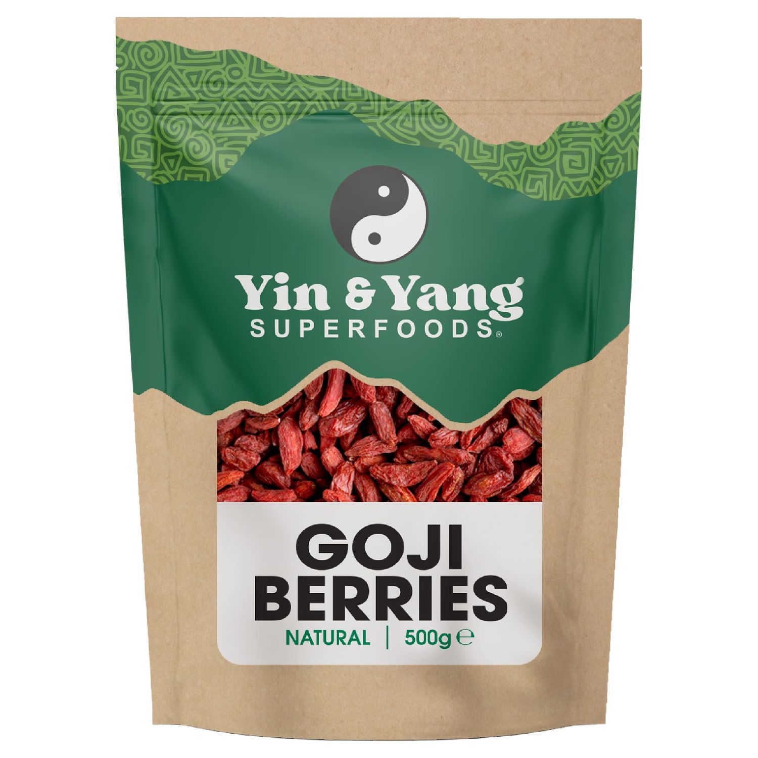 Premium Goji Berries 500g, by Yin &amp; Yang Superfoods. Premium Quality, Delicious Sweet Flavour, 100% Natural, High in Vitamins, Minerals &amp; Antioxidants, Source of Fibre, Vegan